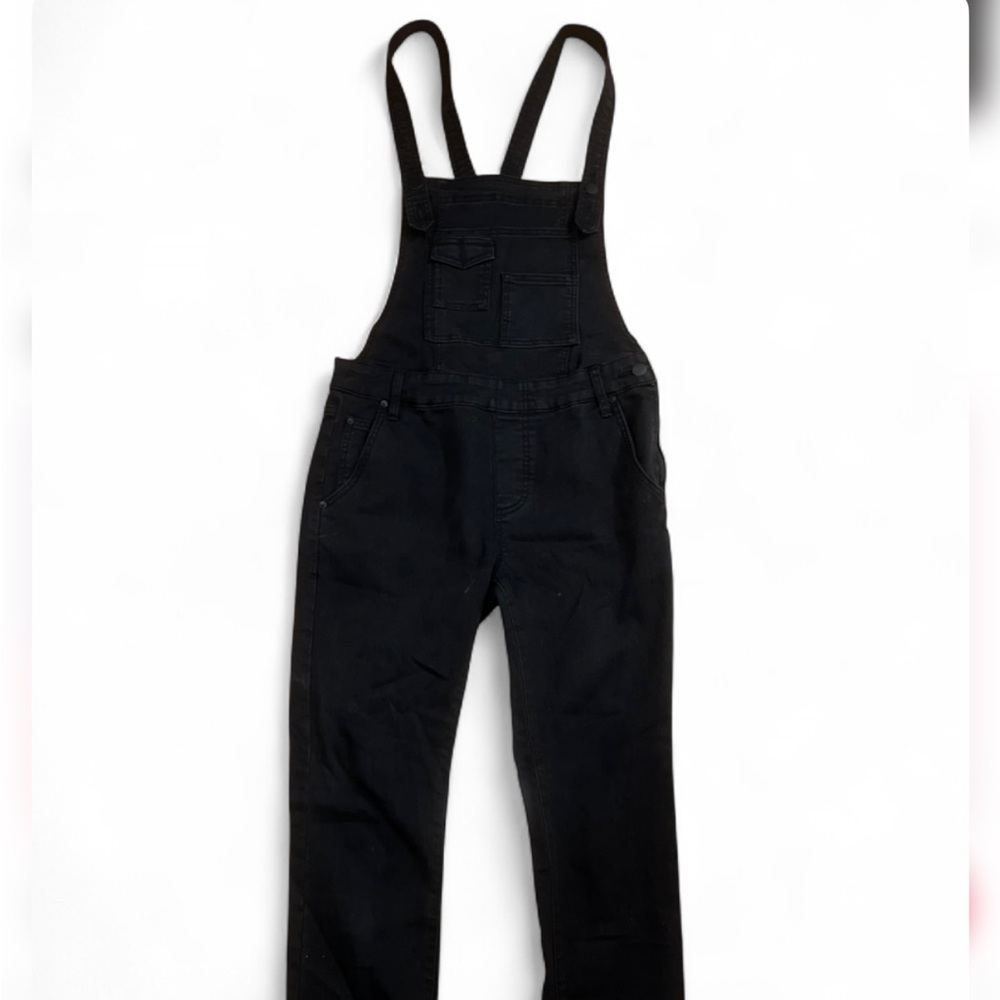 Free People Black Slim Denim Overalls - Picture 3 of 5